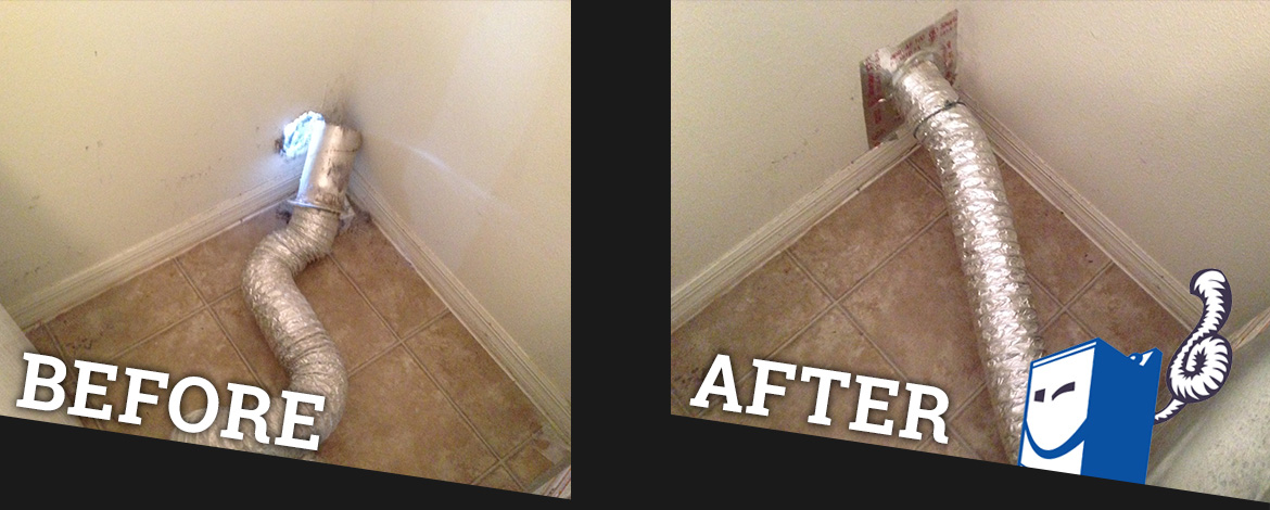 Before and After Vent Tube | SWFL Dryer Vent Cleaning